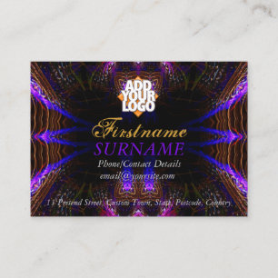 Purplicious Fraktal Big Business Card Visitenkarte