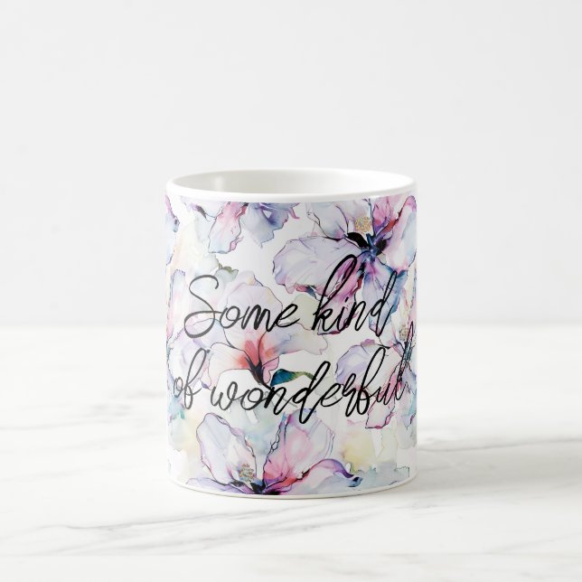 Purpur Insel Blumen Geburtstag Kaffeetasse (Mittel)