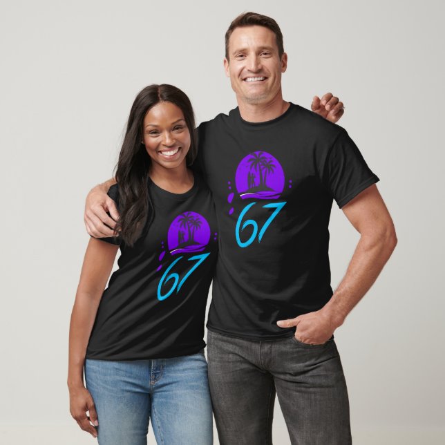 Purpur Retro 67  T-Shirt (Unisex)