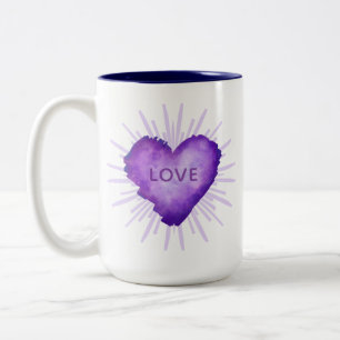 Purpur Revolution mit LIEBE Zweifarbige Tasse