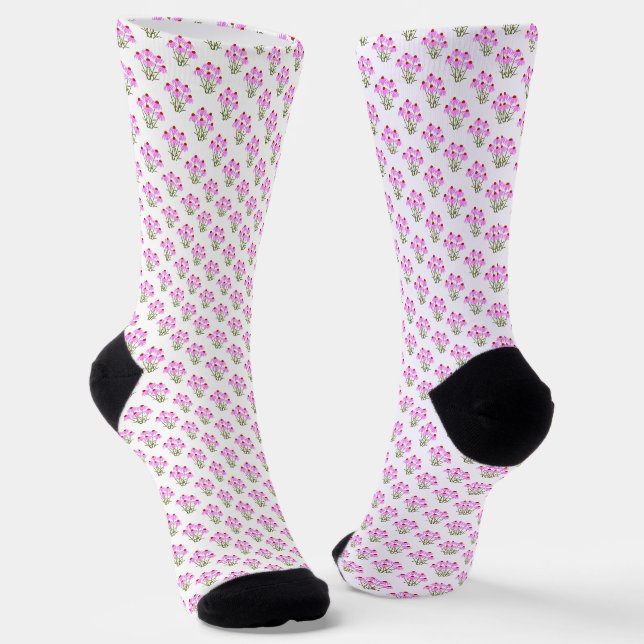 Purpur-Sonnenhüte Socken (Gewinkelt)