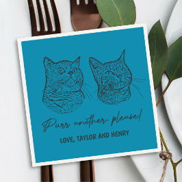 Purpura ein anderes, individuelles Haustier mit Na Serviette