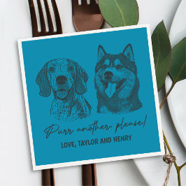 Purpura ein anderes, individuelles Haustier mit Na Serviette