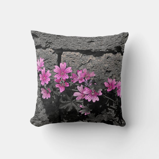 Purpurblumen Kissen (Vorderseite)