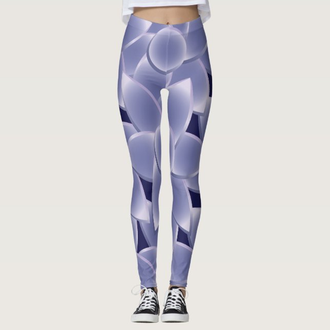 Purpurblumen Leggings (Vorderseite)