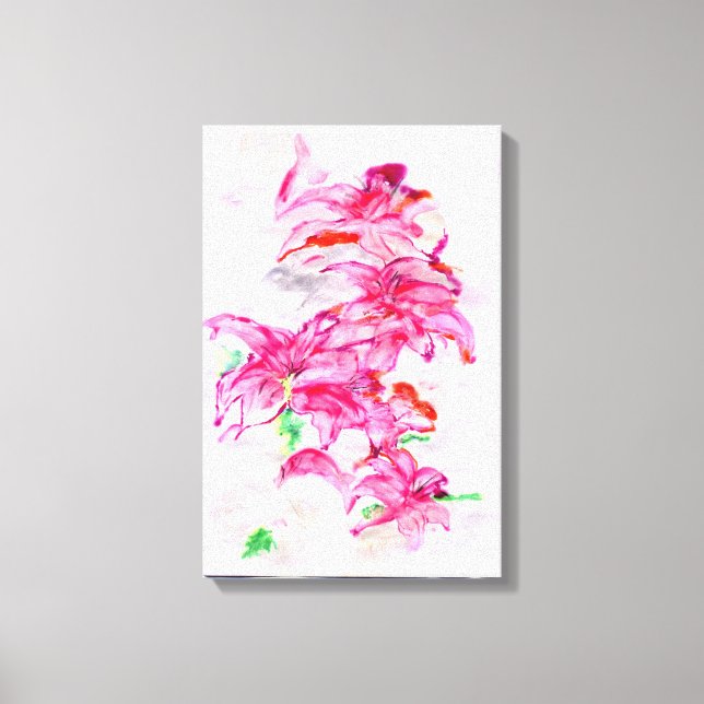 Purpurblumen Leinwanddruck (Vorderseite)