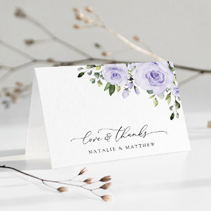 Purpurblumen, Lilac-Blume, Blumenzehen Dankeskarte