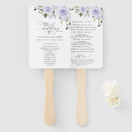 Purpurblumen, Lilac-Blume, Hochzeitsprogramm Fächer