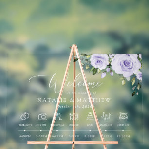 Purpurblumen, Lilac-Blume, Hochzeitszeitschrift Acrylschild