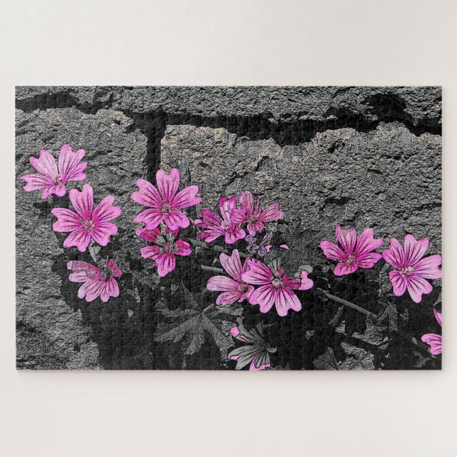 Purpurblumen Puzzle (Horizontal)