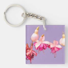 Purpurblumen Schlüsselanhänger