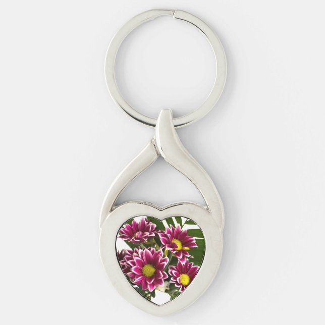 Purpurblumen Schlüsselanhänger (Vorderseite)
