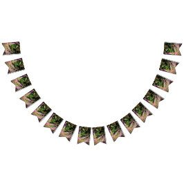 Purpurblumen Wimpelkette