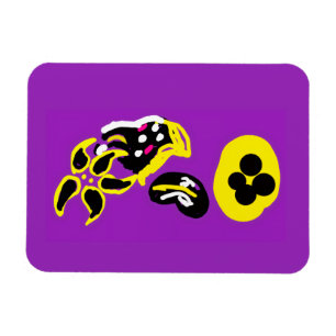 Purpurkolibri und Blumen Magnet