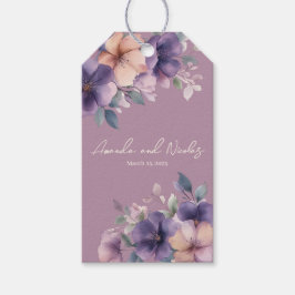 Purpurrosa Blume Hochzeitsgeschenk Geschenkanhänger