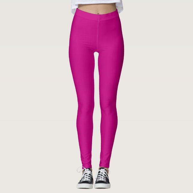 Purpurrosa Magenta Leggings (Vorderseite)