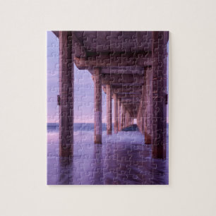 Purpurrote Dämmerung am Scripps Pier Puzzle