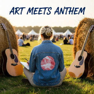 Purpurrote Echos Jeansjacke