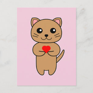 Purpurrote Liebe - Rosa Hintergrund Postkarte