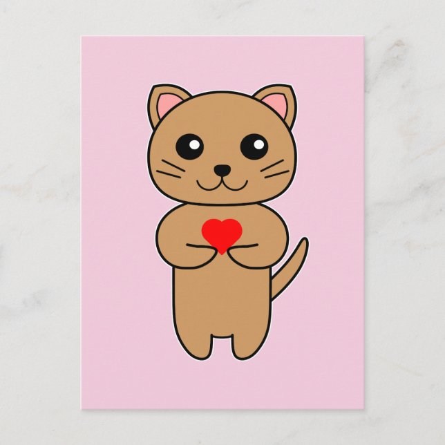 Purpurrote Liebe - Rosa Hintergrund Postkarte (Vorderseite)