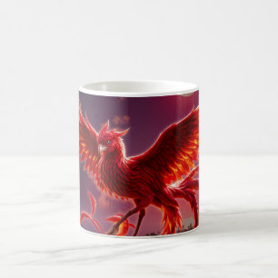 Purpurroter Phönix der mondbeschienenen Gezeiten. Kaffeetasse