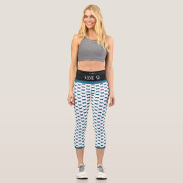 PURR BABY "BLACK" CUSTOM HIGH-WAISTED CAPRI PANTS LEGGINGS