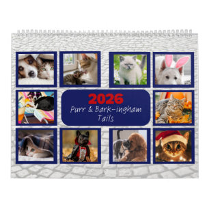 'Purr & Bark-ingham Tails' Haustier individuell ge Kalender