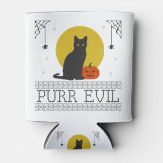 Purr Evil | Funny Niedlich Spooky Halloween Black  Dosenkühler