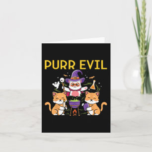 Purr Evil Halloween Katzen Hexen Hübsche, spukhaft Karte