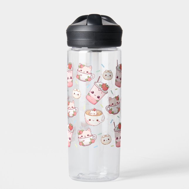 Purr-fädig Kawaii Katze Camelbak Wasserflasche Trinkflasche (Vorderseite)