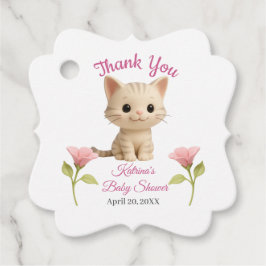 Purr-fect Baby Girl Kitten Babydusche Geschenkanhänger