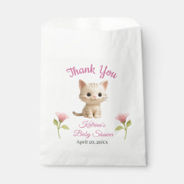 Purr-fect Baby Girl Kitten Babydusche Gesichtsbeut Geschenktütchen