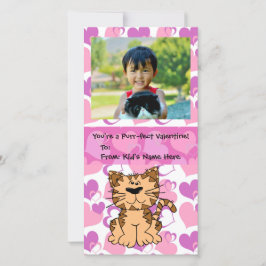 Purr-fect Cat Personalisiert Girl's Kids Valentin Feiertagskarte