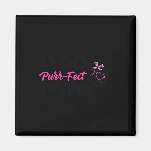 Purr-fect Days Niedlich Cat Student Schulspass Kit Magnet (Vorne)