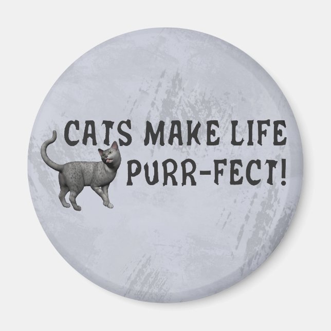 Purr-fect-Leben Magnet (Vorne)