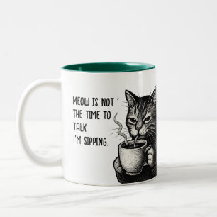 Purr-fect Mornings-Tasse Zweifarbige Tasse