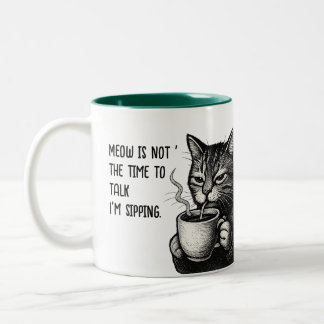 Purr-fect Mornings-Tasse Zweifarbige Tasse