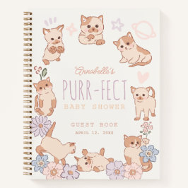 Purr-fect Niedliche Katzen Blumenbaby Duschbuch Notizbuch