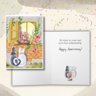 Purr-fect Relationship Wedding Anniversary Card Karte