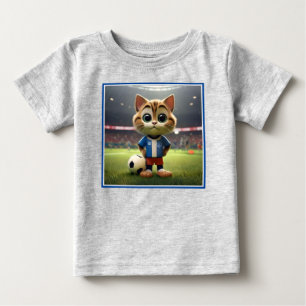 "Purr-fect-Striker: Die 3D-Fußball-Katze" Baby T-shirt