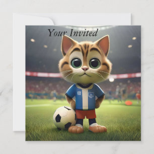 "Purr-fect-Striker: Die 3D-Fußball-Katze" Einladung