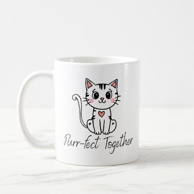 Purr fect Together Valentine's Day Tasse (Links)