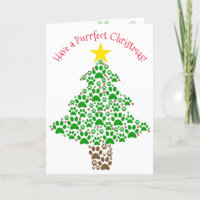 Purr-fect Weihnachts Spaß Pfoten Print Tree Cat Lo