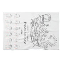 Purr-fectly Brewed Cat Tea Towel 2026 Calendar