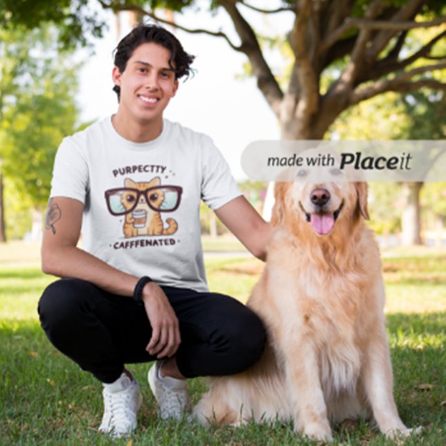 Purr-fein koffeinierte Funny Cat Baby T-shirt (Von Creator hochgeladen)