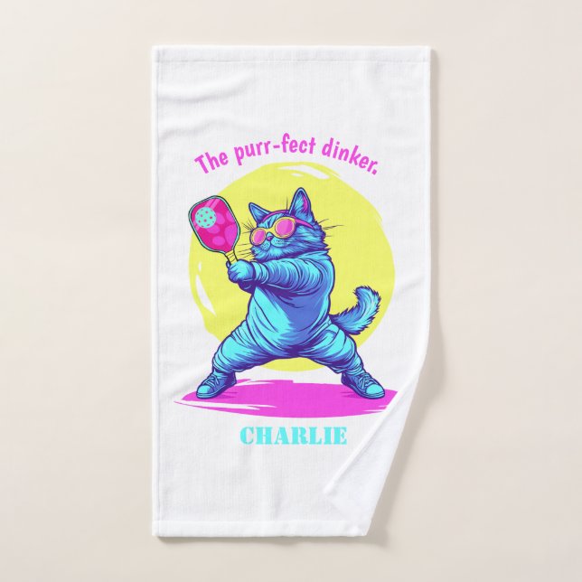 Purr-fekter Pickleball-Champion Handtuch (Handtuch)