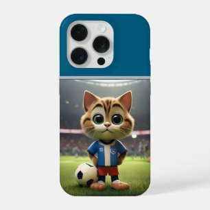 "Purr-fekter Stürmer: Die 3D-Fußballkatze" iPhone 15 Pro Hülle