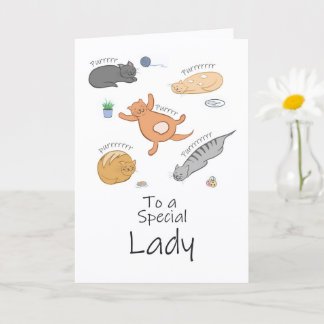 Purr-ific Cat Birthday Card for Her                Karte