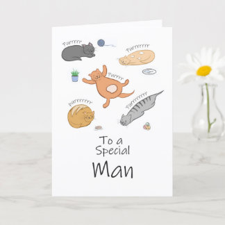 Purr-ific Cat Birthday Card for Him                Karte