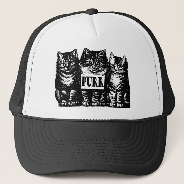 Purr Kittens Truckerkappe (Vorderseite)